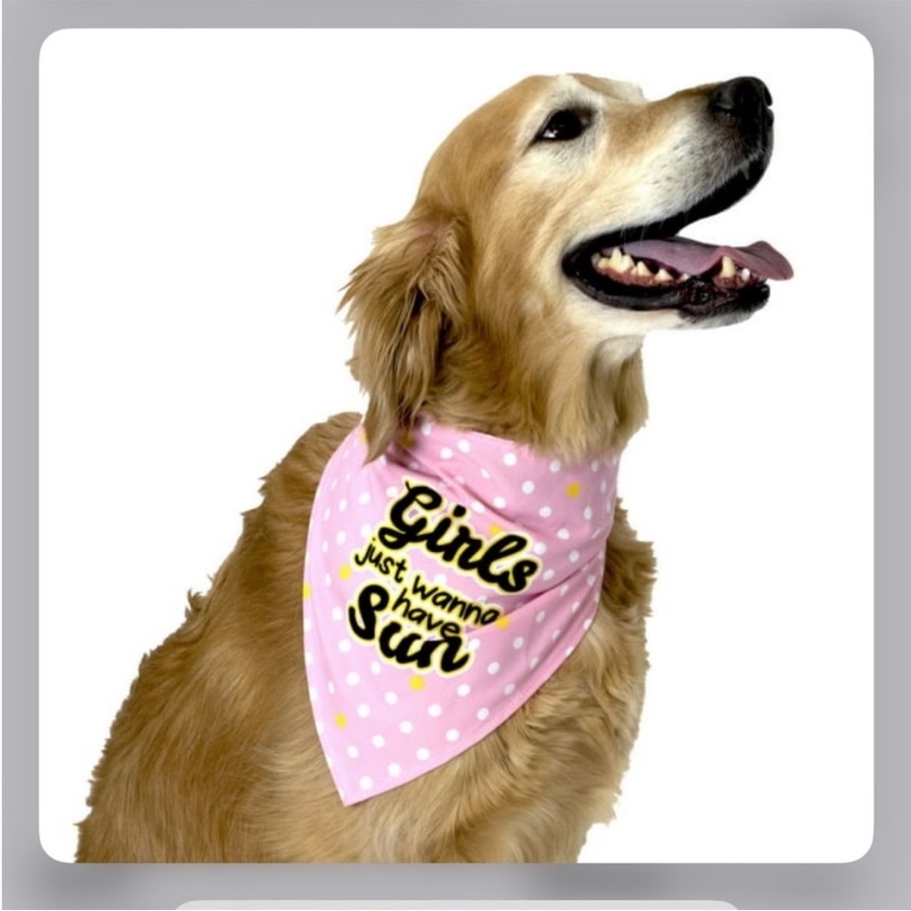 NWT Vibrant Life “girls just wanna have sun” bandanna set. Size M/L (90 pounds)
